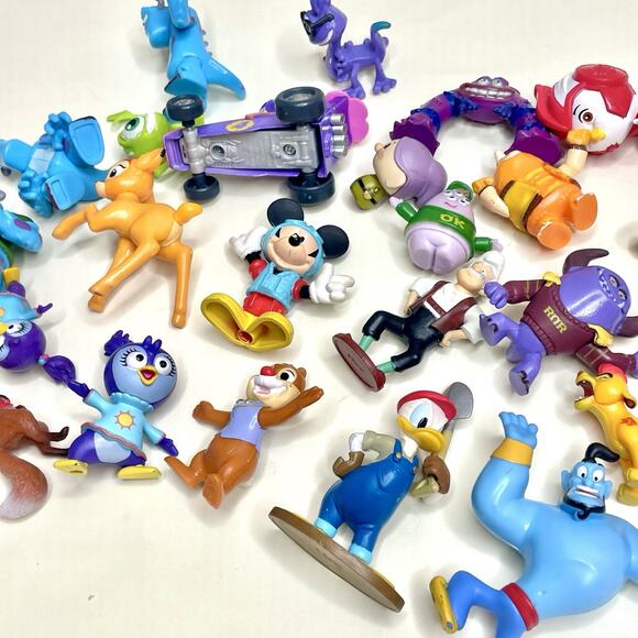 Mixed Toy Lot of 24 Pcs Disney Pixar Figures Mickey Mouse, Monsters Inc. & More - Picture 1 of 6